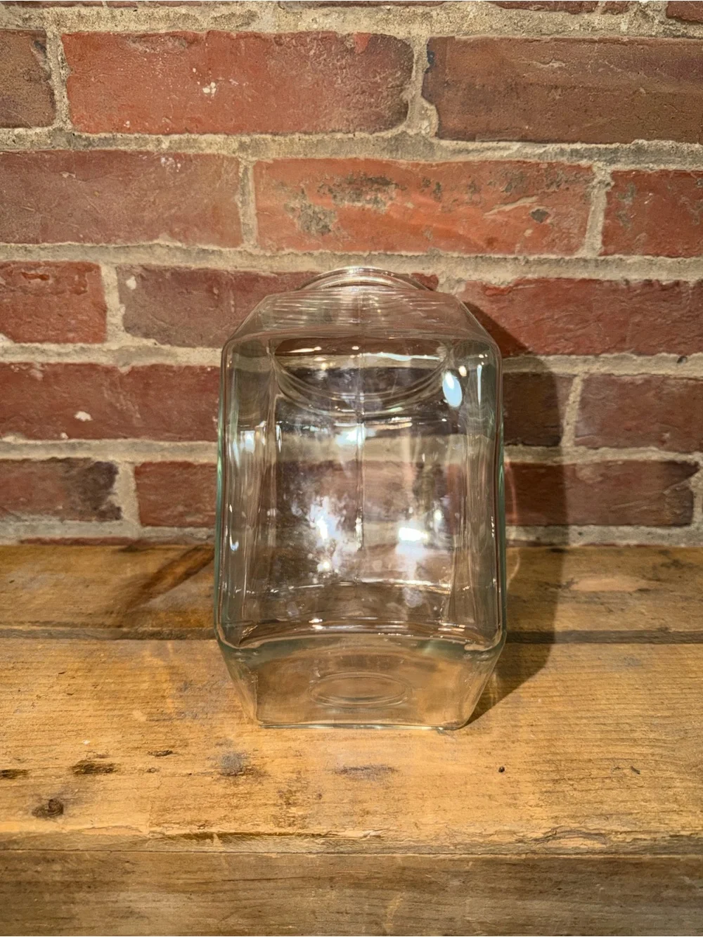 Set of 4 Kitchen Glass Storage Jars with Wood Lids Seal Baking Ingredients